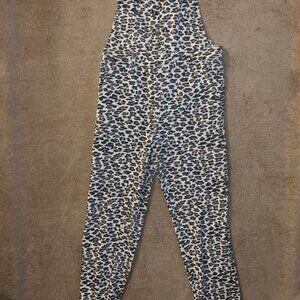 C&C California Kids Girl XL Animal Print‎ Leopard Overall Cotton Jumpsuit Romper